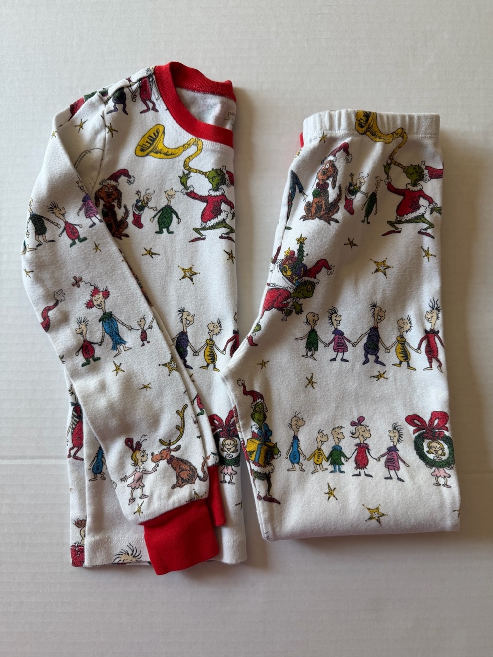 Pottery Barn Kids x Dr. Seuss Grinch Christmas Pajamas Size 8